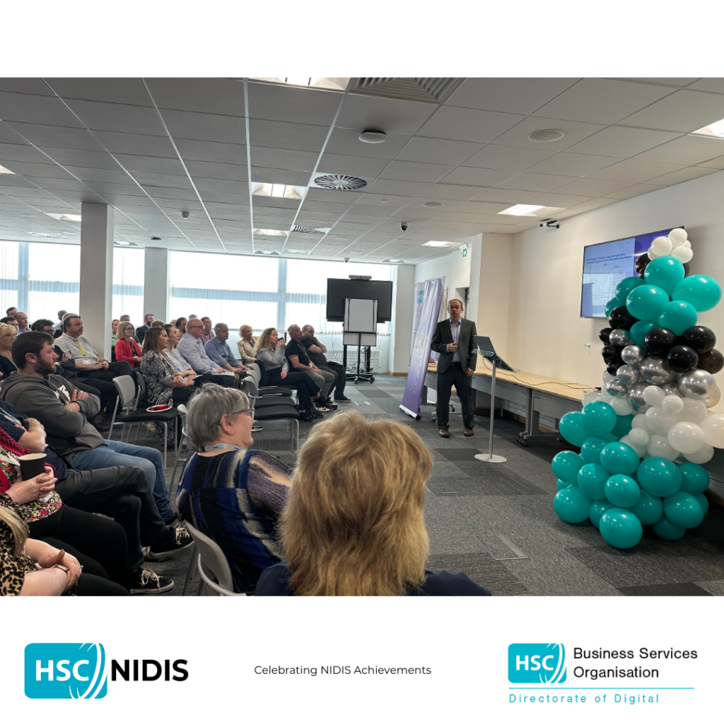 Dermot Boyle addressing attendees of the NIDIS celebration event